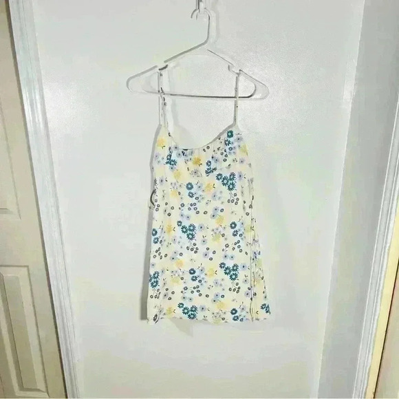 NWT Zara Linen Blend Floral Mini Dress Spaghetti Strap Beach Summer Pool Party - Picture 2 of 8